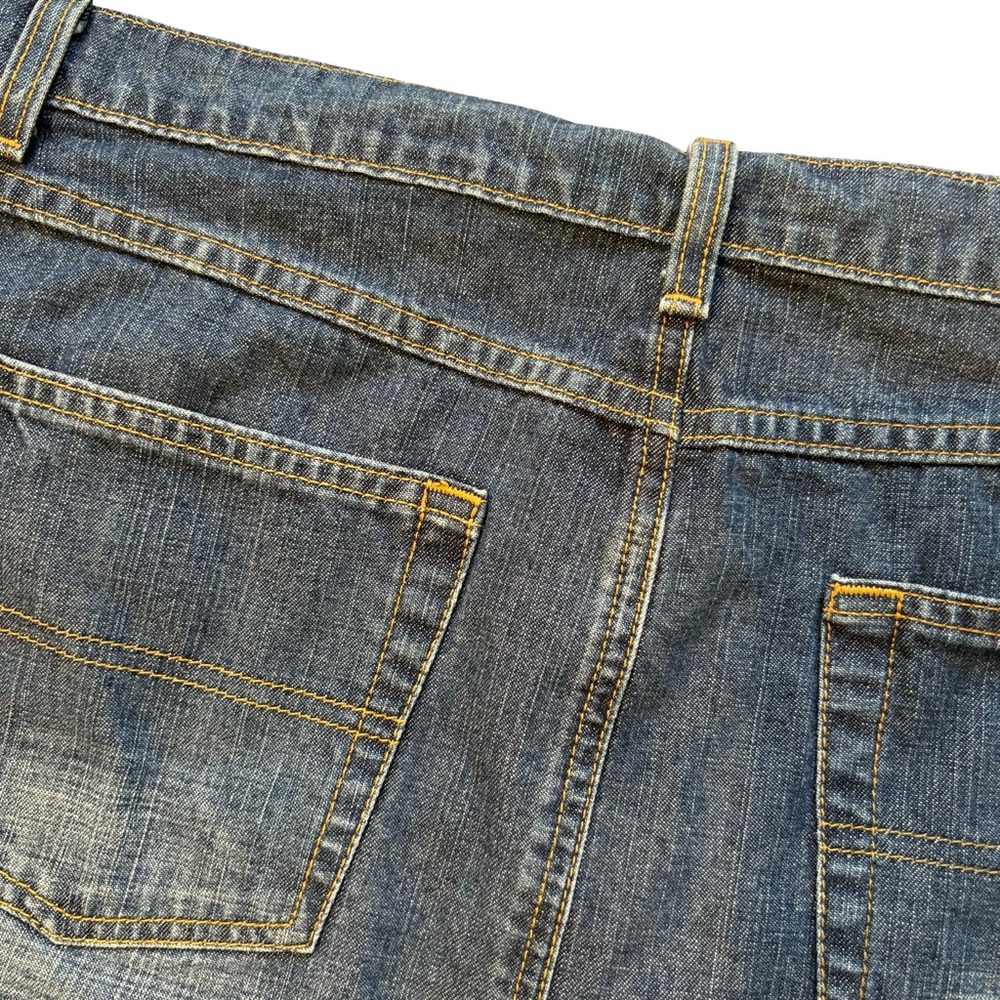 POLO Jeans Company 90s Racer Knee Denim Skirt Flag Logo, Sz 12 - Picture 8 of 15